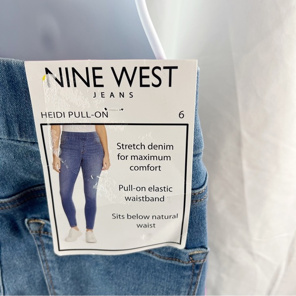 NINE WEST Ladies Heidi Pull On Pant, High Waisted Jeans, Stretch Jeans, Skinny 6 - Picture 5 of 5